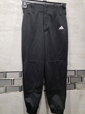 adidas Kids Black Athletic Jogger Baseball Pants